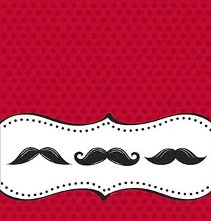 Creative Converting Moustache Madness Plastic Tablecover, Multicolour