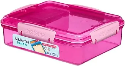 Sistema 975Ml Snack Attack Duo Box Pink, 41482