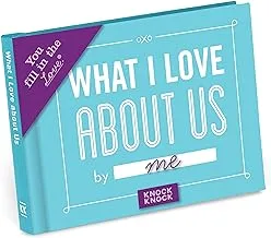 Knock Knock What I Love About Us Fill In The Love Book Fill-In-The-Blank Gift Journal, 4.5 X 3.212.7 cm