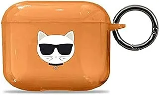 CG Mobile Karl Lagerfeld TPU Choupette Fluo Case for Apple Airpods 3 - Orange