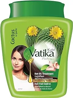 Vatika Naturals Hair Fall Control Hammam Zaith Hot Oil Treatment Cream 1kg | Hair Mask with Natural Extracts of Cactus & Garlic | Undo 5 Days of Damage