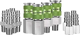 Flexzilla Pro High Flow Coupler & Plug Kit (14 Piece), 1/4