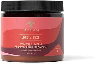 بلسم As I Am Long & Luxe Gro Wash CleansingCreme ، 16 أونصة (454 مل)