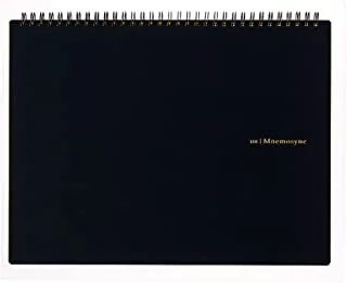 Maruman Mnemosyne Notebook 8.66 X 11.69 Inches (Horizontal A4), 5Mm-Squared, 70 Sheets (N180A), Black