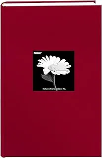 Fabric Frame Cover Photo Album 300 Pockets Hold 4x6 Photos, Apple Red