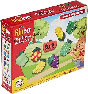 Funbo Play Dough Activity Set Fruit & Veg 225G + Molds