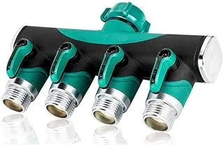 4 Way Garden Irrigation Connector Water Hose Splitter