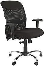 Mahmayi Mia 726 Super Ergonomic Mesh Chair - Promote Healthy Performance with Modern Design, Comfortable Black Fabric Seat and Breathable Mesh Back for Work and Dreaming in Style (Low Back)