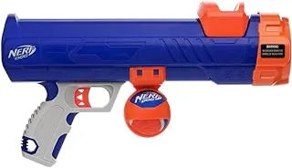 Nerf Dog Tennis Ball Blaster Toy Blue/Orange, 16 Inch Compact With 1