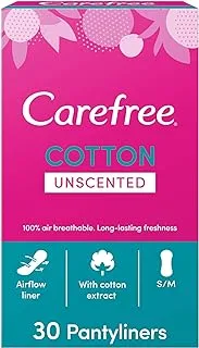 Carefree Panty Liners Cotton Unscented 30pcs