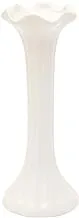 Shallow Porcelain White Flower Vase, 6.5 Inch - Ht746