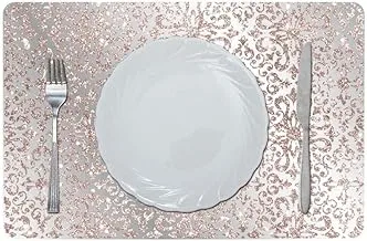 Glamour Glitter Metallic Mirror Look Printed Placemat Rose Gold Aec-29611C