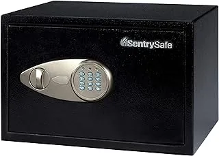 SentrySafe Security Safe with Digital Keypad Lock, Steel Safe with Interior Lining and Bolt Down Kit, California DOJ Certified for Firearm Storage, 0.58 Cubic Feet, 8.7 x 13.8 x 9.7 Inches, X055