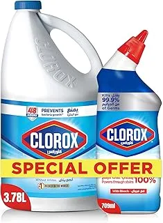 Clorox Original Gallon, 3.78 Liter + Original Toilet Cleaner, 709Ml