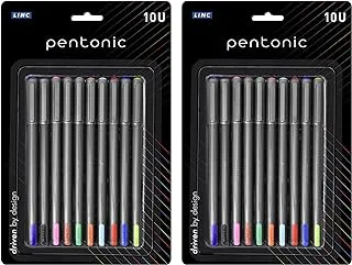 Linc Pentonic Ball Point Pen (Pack of 20, Multicolor Ink)