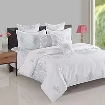 Swayam Zinnia Collection Single Duvet Cover, White, 150 X 220 cm, Dusd-15023