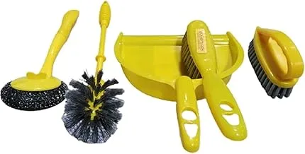 5 Piece Dustpan With Brush Set