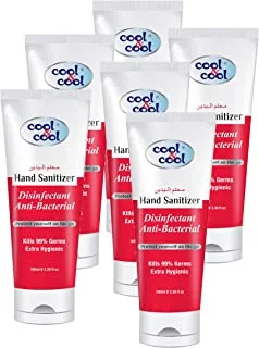 Cool & Cool Disinfectant Hand Sanitizer Tube, 6 X 100 Ml