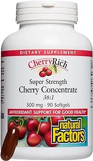 Natural Factors Cherry Concentrate 500 mg 90 Softgel