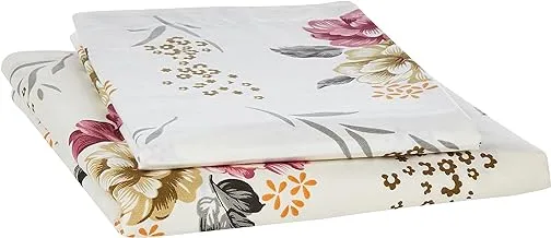 Swayam Zinnia Collection Flat Single Bedsheet Set, Multi-Colour, 180 X 270 Cm, Sf15001