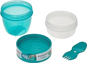 Sistema Snack Capsule To Go Containers, Green H3.74 x W3.54 D 5.04 inches, 21488