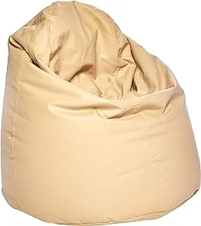 Comfy Pvc Leather Large Beige Bean Bag