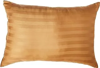 Ibed Home Rich Cotton Pin Stripe 300 Thread Count Pillow, Mustard, Large, 300S4