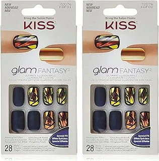 Kiss Glam Fantasy Nails, Tan Lines Kgf01C, 2 Pack