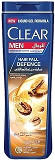 Clear, Men's Anti-Dandruff Hair Fall Defence 2 in 1 Shampoo and Conditioner with Coffee Beans, 400 ml