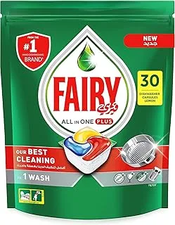 Fairy 1-Step Clean Plus Automatic Diswhasher Tablets, Effective on Dried-on Grease without the Pre-Rinse, 70 Tabs