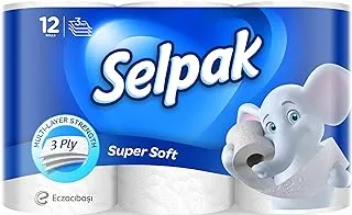 Selpak 3 Ply Toilet Paper 12 Rolls 140 Sheets