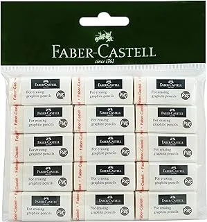 FABER-CASTELL PVC-FREE ERASER MEDIUM POLY BAG OF 15PC