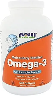 Now Foods، Omega3 ، 180 Epa / 120 Dha ، 500 كبسولة هلامية