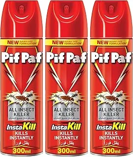 Pif Paf All Insect Killer | Kills Cockroaches, Ants, Flies & Mosquitoes | Insect Killer Spray with Best Ever Formulation, 300 ml | Pack of 3