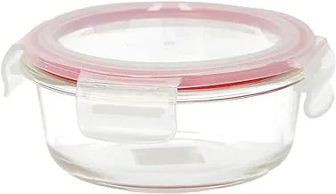 Delcasa Brs Round Glass Airtight Container, 0.4 Liter, DC1431