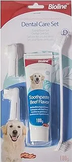 Bioline Dental Care Set, Cleans Teeth and Freshens Breath Beef Flavor -100 Gm