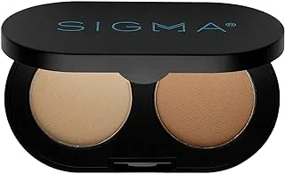 Sigma Beauty Colour + Shape Brow Powder Duo for DEFINED eyebrows, Long-wear Vegan Beauty, Smooth & lightweight formula, Soft natural look, Light.