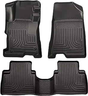 Husky Liners Weatherbeater Series | Front & 2Nd Seat Floor Liners - Black | 98401 | Fits 2008-2012 Honda Accord 4 Door 3 Pcs