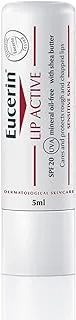 Eucerin pH5 Lip Active Balm with Dexpanthenol and Vitamin E, Lip Care for Rough Lips, UVA & UVB Protection, SPF 20, Soothes, Moisturizes and Protects, for Dry & Dehydrated Lips, 4.8g