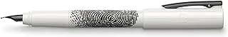 Faber-Castell Faber Castell Writink Fountain Pen, Fine Nib (F), White Fingerprint (Fc149341)