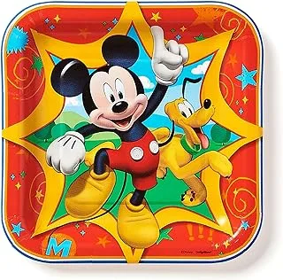 AMERICAN GREETINGS Mickey Mouse Clubhouse Party Supplies, Disposable Paper Dessert Plates, 8-Count