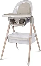 NGBS Mini Panda Fika 3-In-1 Crystalline Highchair 0M-36M, Silver