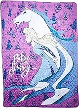 Disney Frozen Print Quilted Bedspread For Kids 160X220 cms, Multi Color, Trha4156