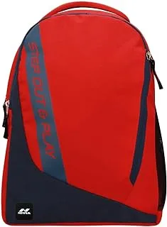 Nivia SIDE RIBBON SCHOOL BAG-RED/NAVY