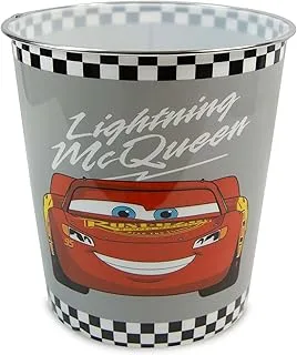 Disney Cars Lightning Mcqueen, Compact Waste Basket Garbage Can For Kid'S Bedroom (Official Disney Product)