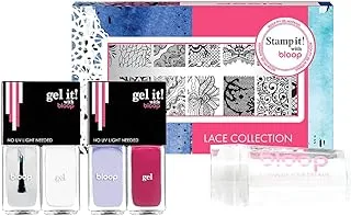 Bloop Aw1704 Lace 01 S. Kit Nail Stamping Kit 4X4 ml X 1STAMP