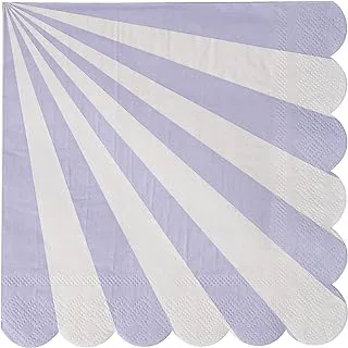 Meri Meri Lavender Striped Napkins 20 Pieces, Large