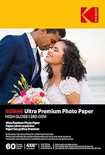 Kodak Ultra Premium High Gloss Photo Paper 280Gsm 4R - 4 X 15.24 cm 60 Sheets