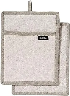 Ladelle Eco Recycled Natural Pot Holder 2-Piece Set