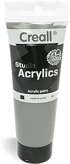 Creall Studio Acrylics Acrylic Paint Tube 120 ml, 98 Neutral Grey